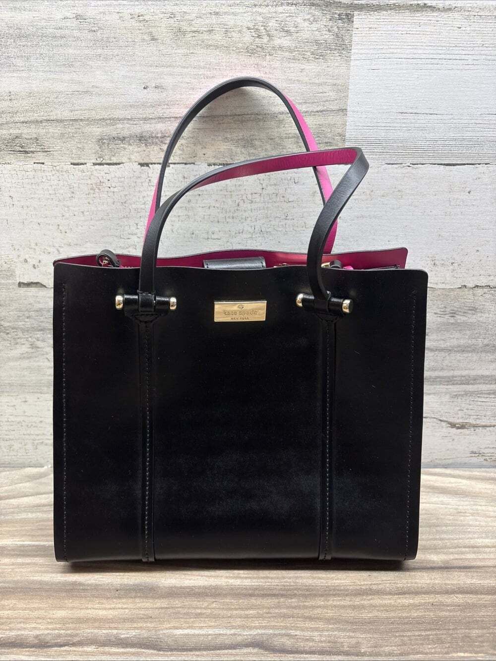 Kate Spade Arbour Hill Small Elodie Leather Tote Bag Hot Pink Interior